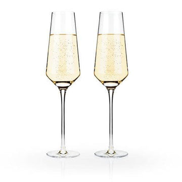 Viski - Angled Crystal Prosecco Glasses