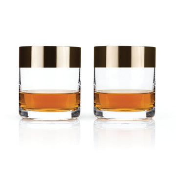 Craft Cocktail Set of 2 Double Old Fashioned Whiskey Glasses with