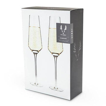 Pair of Angled Rim Wine Glasses